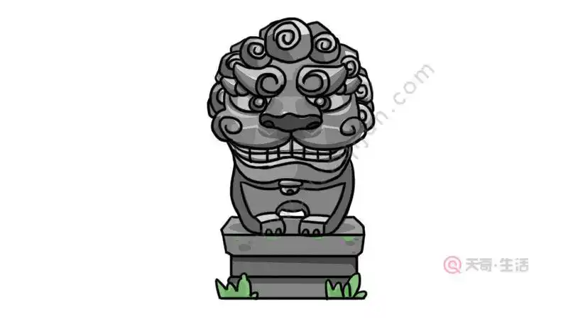 石狮子简笔画 石狮子简笔画画法