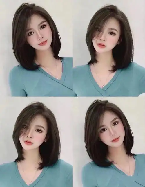 推荐中长发发型减龄瘦脸锁骨发初恋头免打理