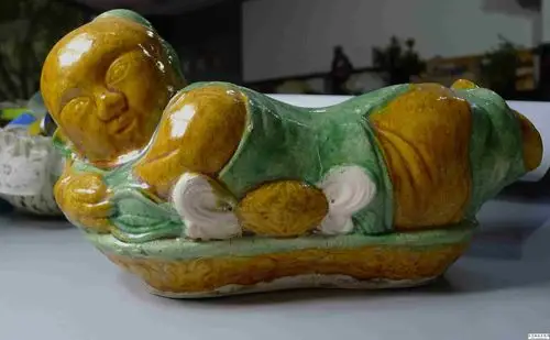 辽三彩 孩儿枕 - 高古瓷器 论坛 - 红山文化,任南红山文化官网,玉器