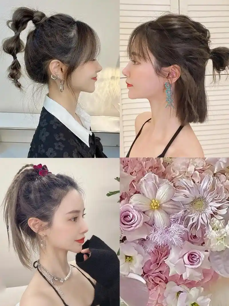 2024年短发就要这样扎.姐妹们!这里有你喜欢的发型吗?#短 - 抖音