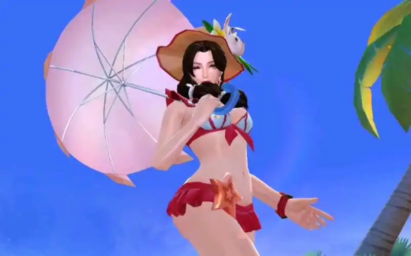 王者荣耀王昭君,在国际服和台服里是貂蝉,泳装皮肤造型展示.