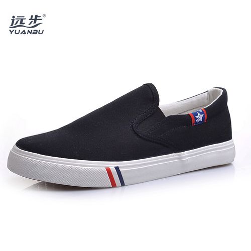 潮范美杜莎拉大码帆布鞋男 套脚休闲鞋一脚蹬懒人鞋春秋男鞋大码男鞋