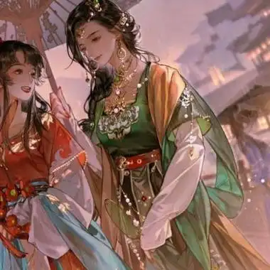 仙气闺蜜头像古风两人一左一右