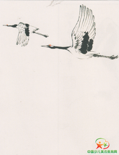 少儿国画--丹顶鹤