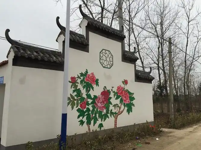 安徽墙绘素材新农村墙画设计美丽乡村围墙彩绘作品