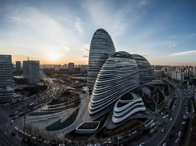 建筑城市高楼ppt背景图_编号87599