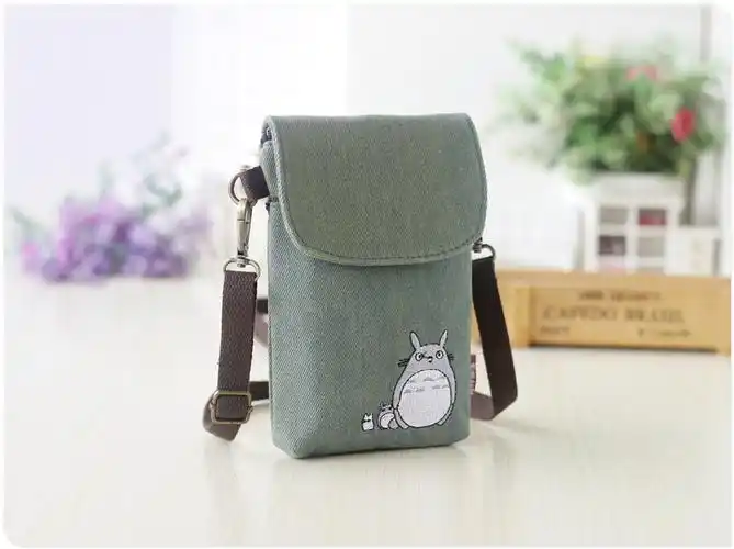 手机包斜挎小布包新款小布包手机包女斜挎包6寸手机袋零钱包帆布迷你