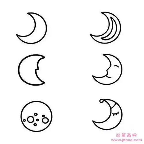 月亮从初一到十五的变化简笔画