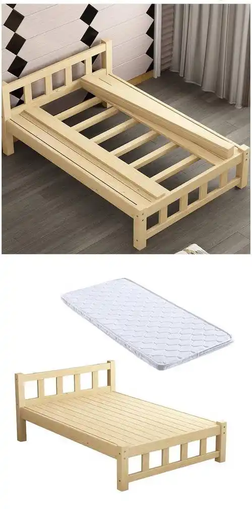 木床单人老式 加高床离地高老式高脚床实木单人床中式松木小床经济型