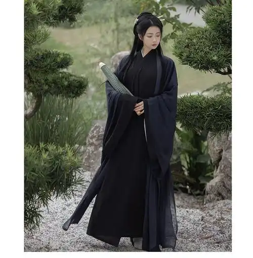 蔓苪汉服古装汉服女霸气黑色超仙古装酷飒暗黑系仙气古风齐腰直裾清冷