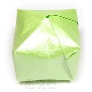 折纸方形吹气球简单折法 - 制作系手工网