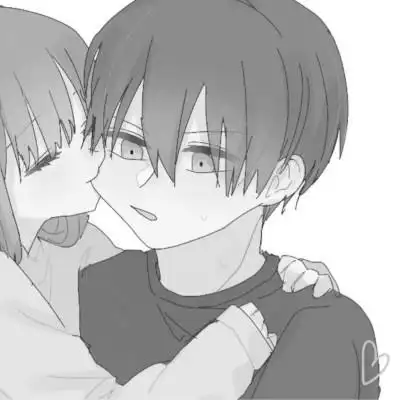 日系ins风漫画头像黑白情侣_情侣动漫头像_头像屋