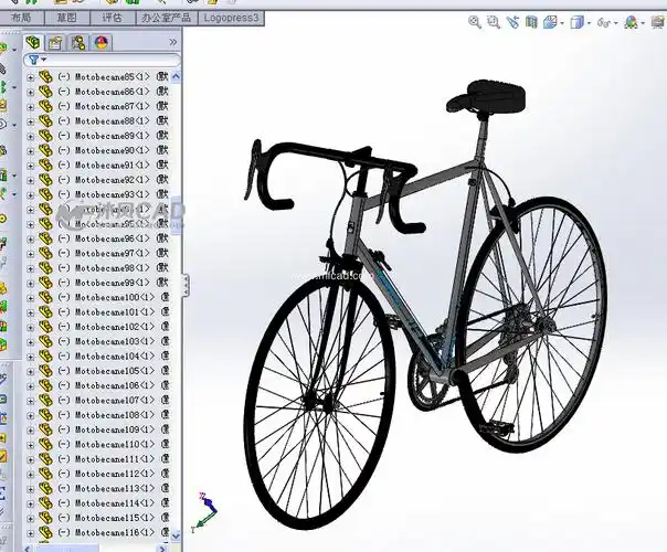 solidwork单车自行车模型