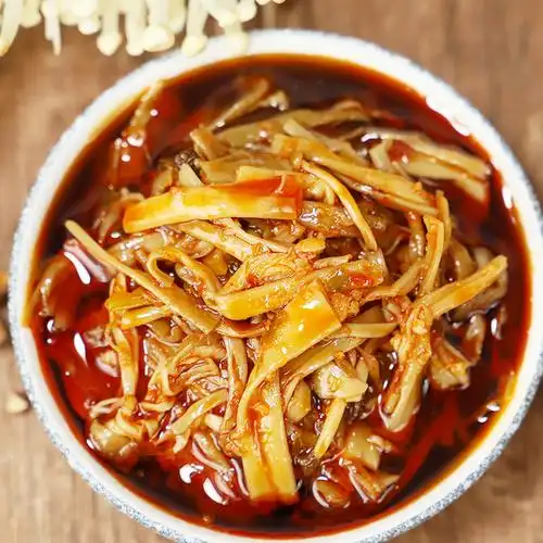 饭扫光野香菌2爆炒金针菇2榨