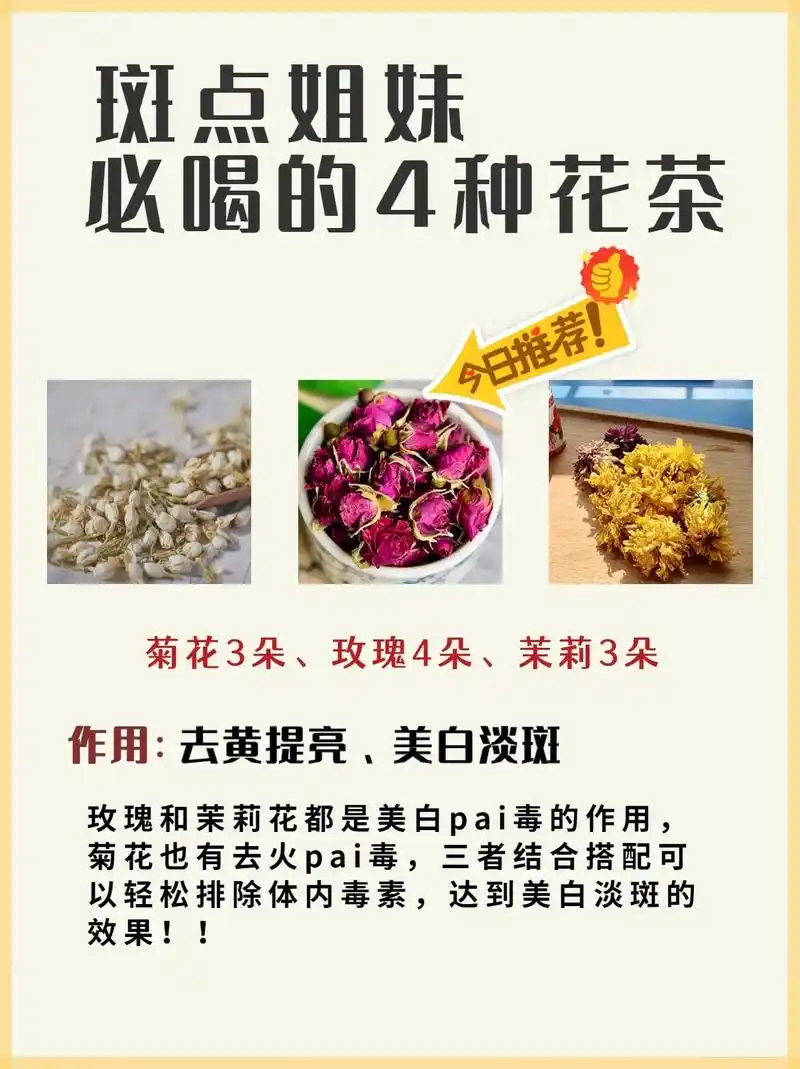 斑点姐妹必喝的4种花茶6015有你喜欢的吗?