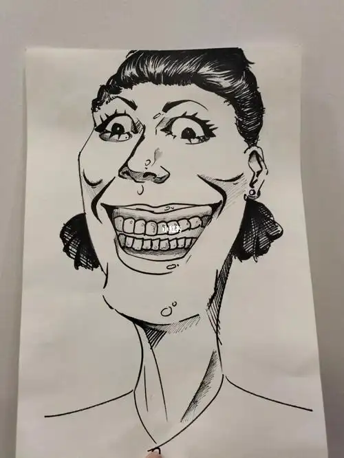 儿童创意画夸张的人脸