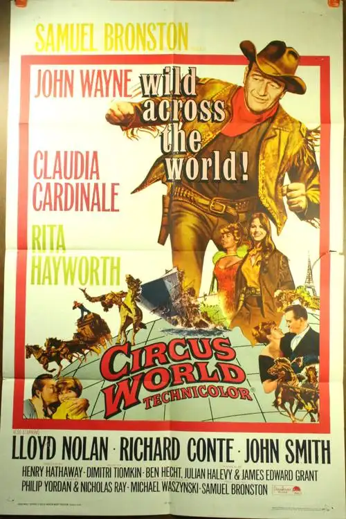 circus world, 1964 original john wayne poster