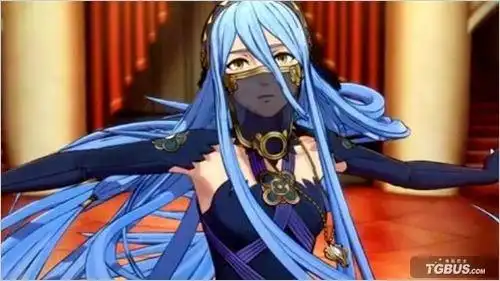 问一个蓝发 蒙面 女生形象