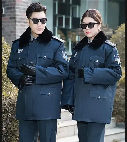 保安服装保安工作服冬装加厚男棉衣秋冬季服装执勤制服套装棉袄冬天