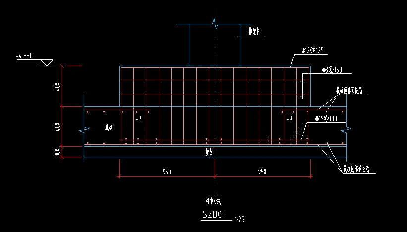 用柱墩画,配筋不行啊,对应不上.