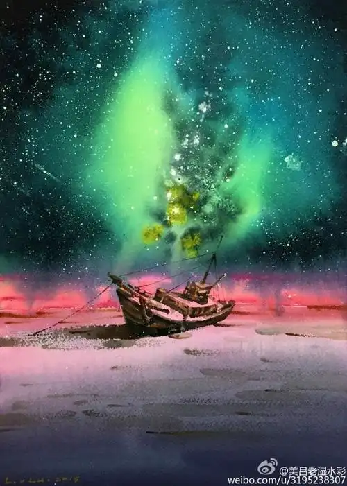 水彩星空 - 视觉中国设计师社区