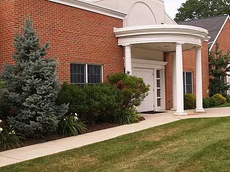 柱子,门廊,入口,白色,红砖,建筑