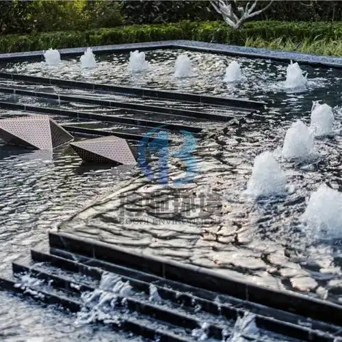 小区阶梯喷泉水池涌泉设计装置湖南湖北云南博驰环境公司