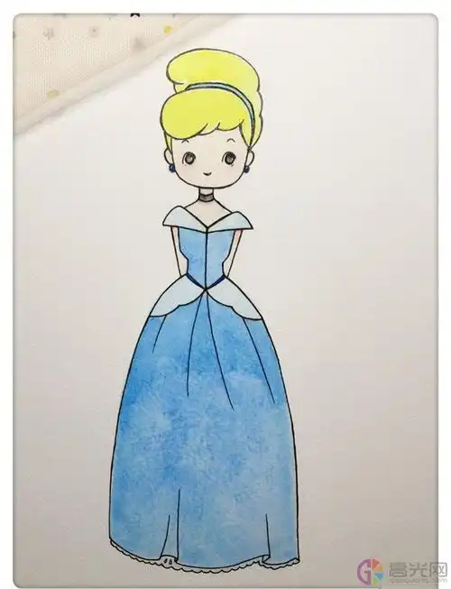 灰姑娘简笔画步骤教程灰姑娘简笔画教程