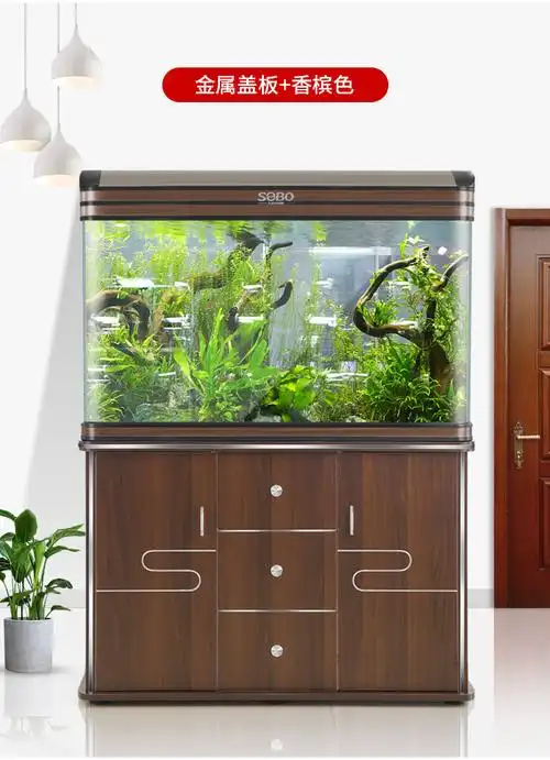 【好物推荐】鱼缸60cm长80公分中一米大型高清长方形金鱼缸客厅水族箱