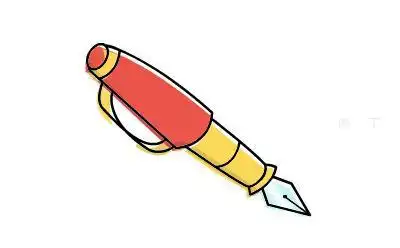 卡通简笔画图片大全之钢笔的画法分解步骤