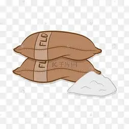 两个麻袋面粉剪贴画