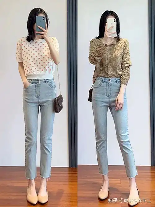 终于找到适合普通人的九分牛仔裤搭配实用又时髦值得借鉴