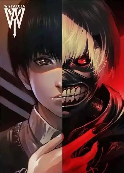 原创画师绘制动漫角色的不同形态一半天使一半魔鬼太惊艳了