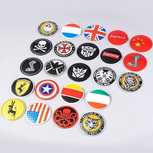 汽车个性贴改装轮毂中心盖标贴 方向盘标轮毂盖贴标 装饰标志车标