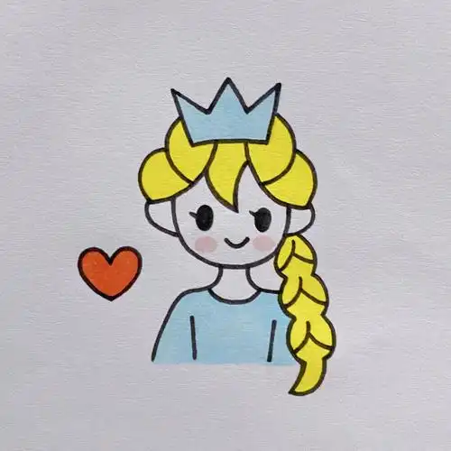 艾莎公主简笔画教程