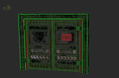 249 pbr次世代 科幻大门 舱门 通道门 工厂大门 铁门 军事 scifi 太空