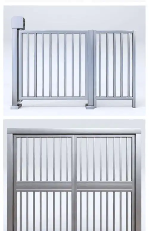 小区不锈钢人行人脸识别刷卡自动门电动开门机门禁栅栏门广告门轻奢