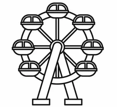 摩天轮怎么画简单又好看 中级简笔画教程-第6张