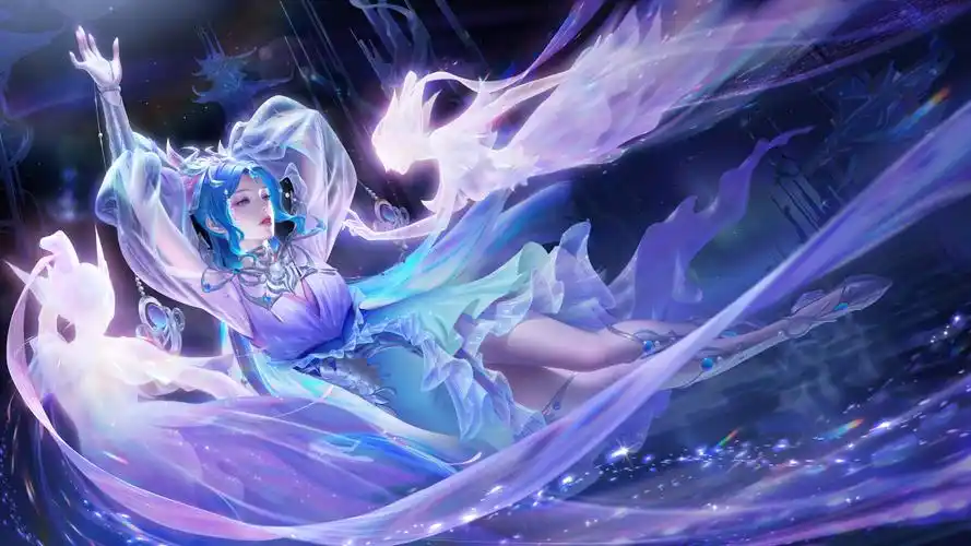 王者荣耀貂蝉幻阙歌典藏皮肤原画高清壁纸,免费电脑壁纸下载