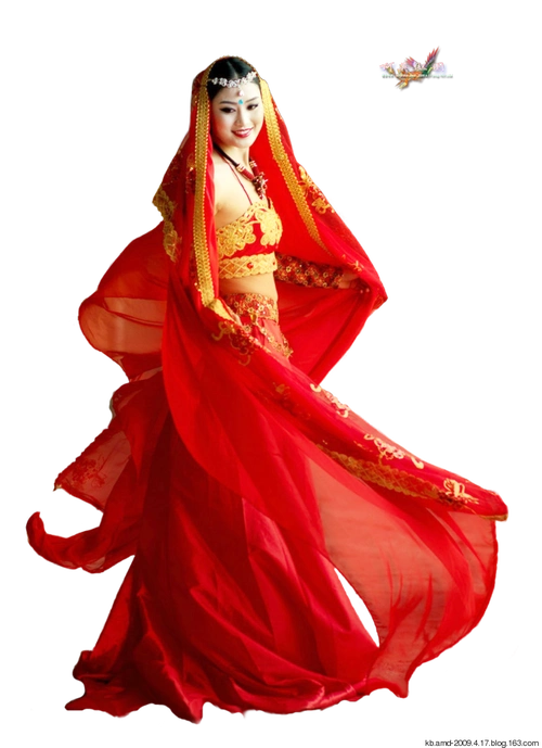 [png] 《人物》红衣舞女--阿英抠图
