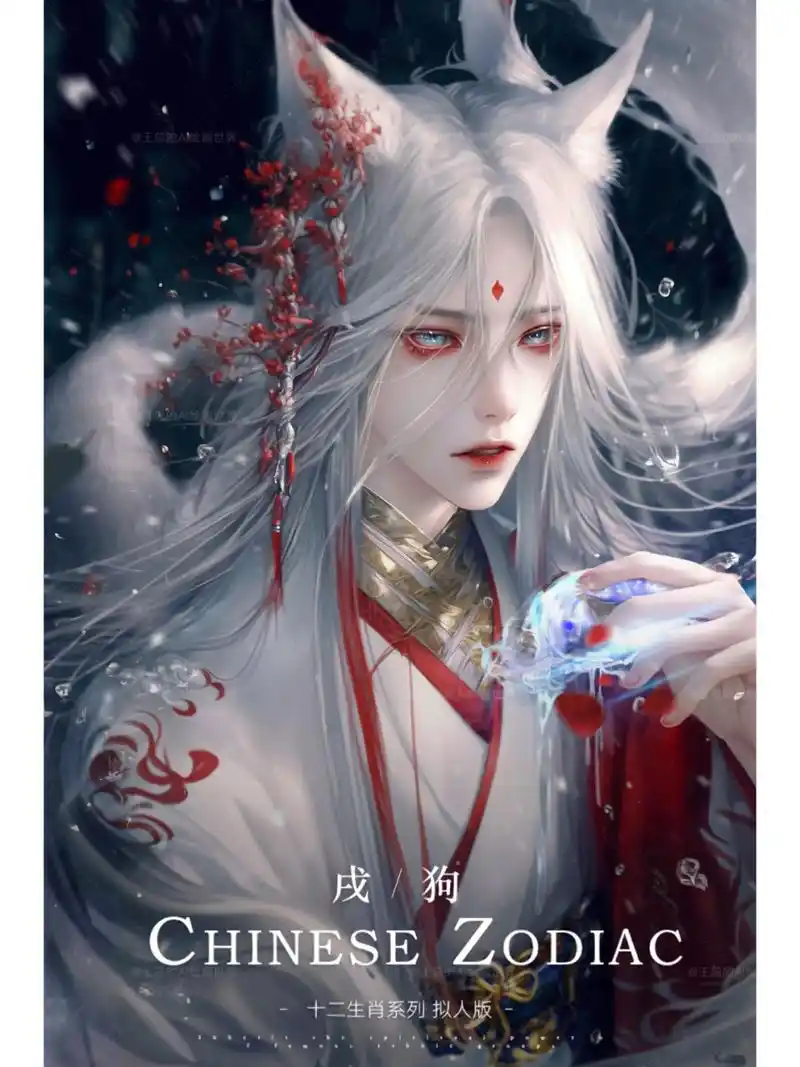 十二生肖98拟人版 (狗) 十二生肖 拟人系列插画