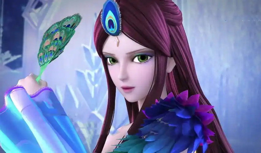 叶罗丽孔雀的弱点是陈思思孔雀变成紫色眼睛镜孔雀引出本尊