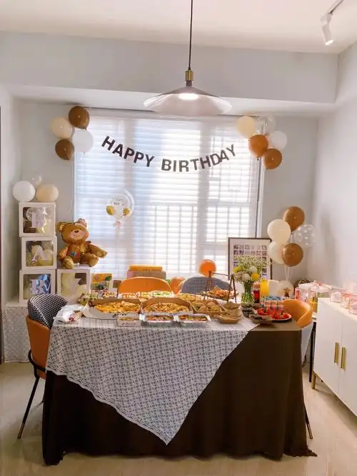 宝宝生日家里布置棕色系附超全清单