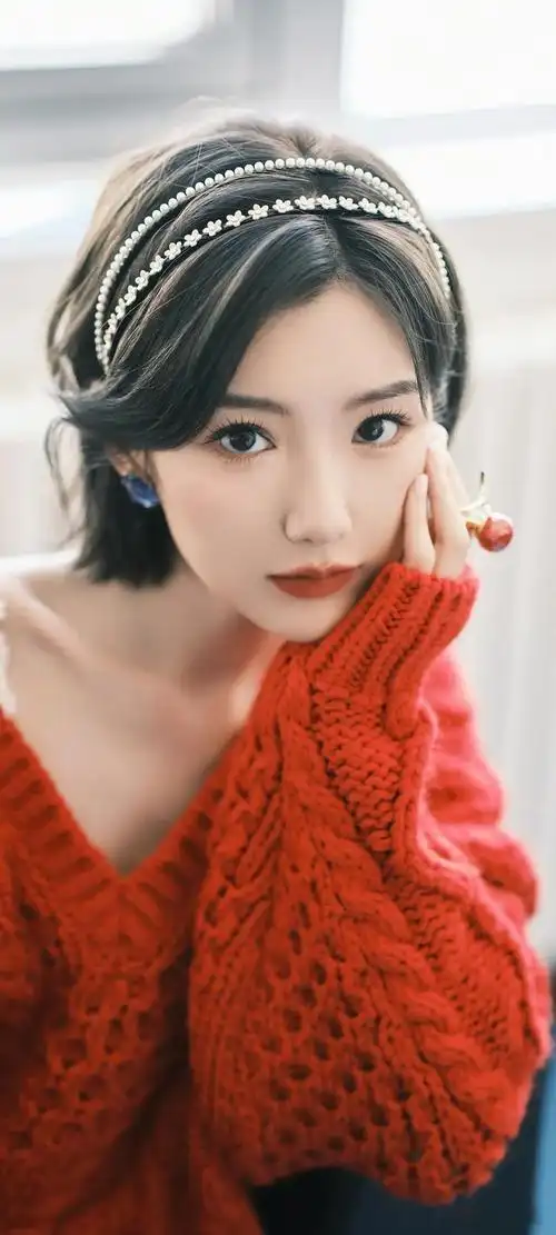 美女系列壁纸272-短发造型的毛晓彤