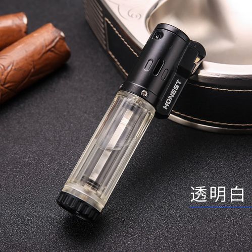 雅空大容量防风打火机充气直冲蓝焰男士创意高温焊枪个性雪茄艾灸百诚