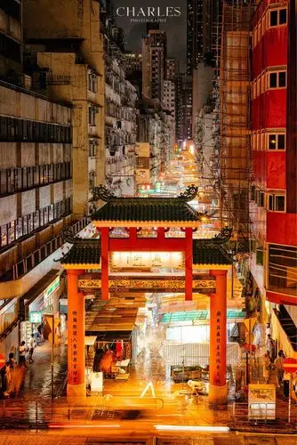 香港庙街-夜