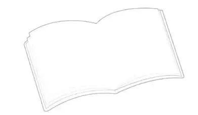 一本打开的书简笔画 - 简单简笔画