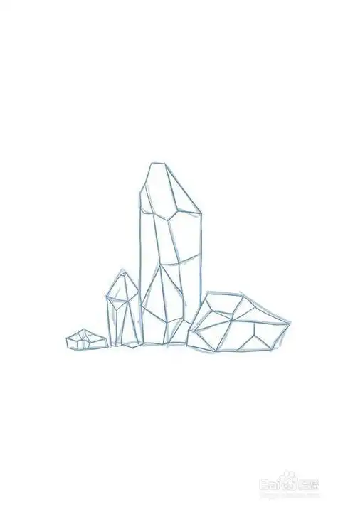 紫色水晶简笔画