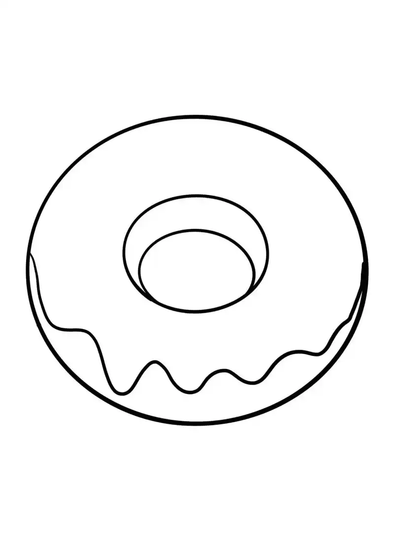 简笔画教程分享 甜甜圈