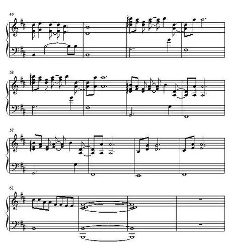 钢琴谱 >面影钢琴谱 一个人的浪漫钢琴谱  荷塘月色钢琴谱  小熊舞曲